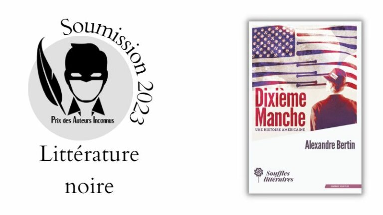 Couverture du roman : on y voit, un homme de dos qui tourne la tête vers la gauche. Il porte une chemise, une veste et un chapeau sur lequel est glissé une étiquette de presse. En arrière plan, un drapeau américain dont les étoiles ont été remplacées par des balles de baseball et les bandes rouges par des battes bleues