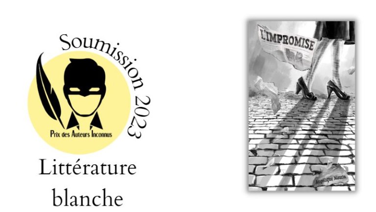 Couverture du roman : On y voit la jupe et les jambes d'une femme qui marche en escarpins sur des pavés. Des morceaux de journaux volent autour et dessus apparaissent le titre et l'autrice.