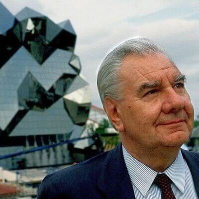 Portrait de René Monory, fondateur du Futuroscope